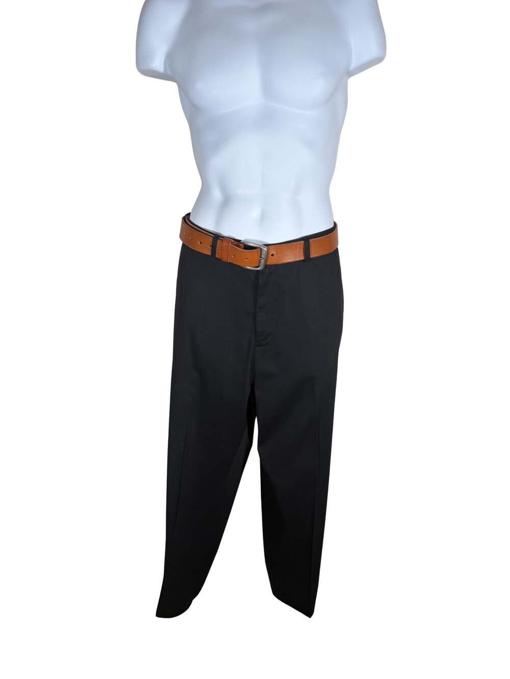 Haggar Clothing Co. Classic Premium No Iron Black Khaki Pants, Size 36x30